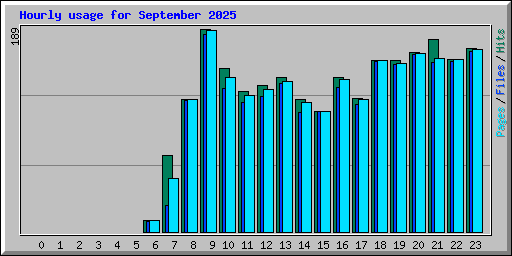 Hourly usage for September 2025